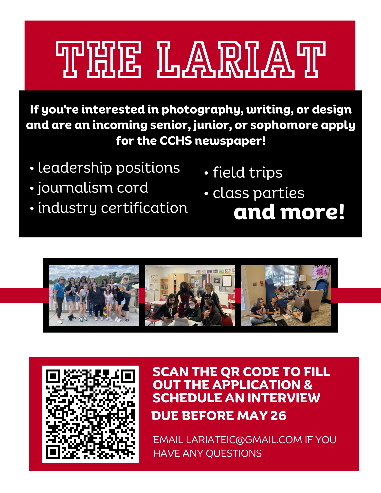  Are you interested in being part of The Lariat? 